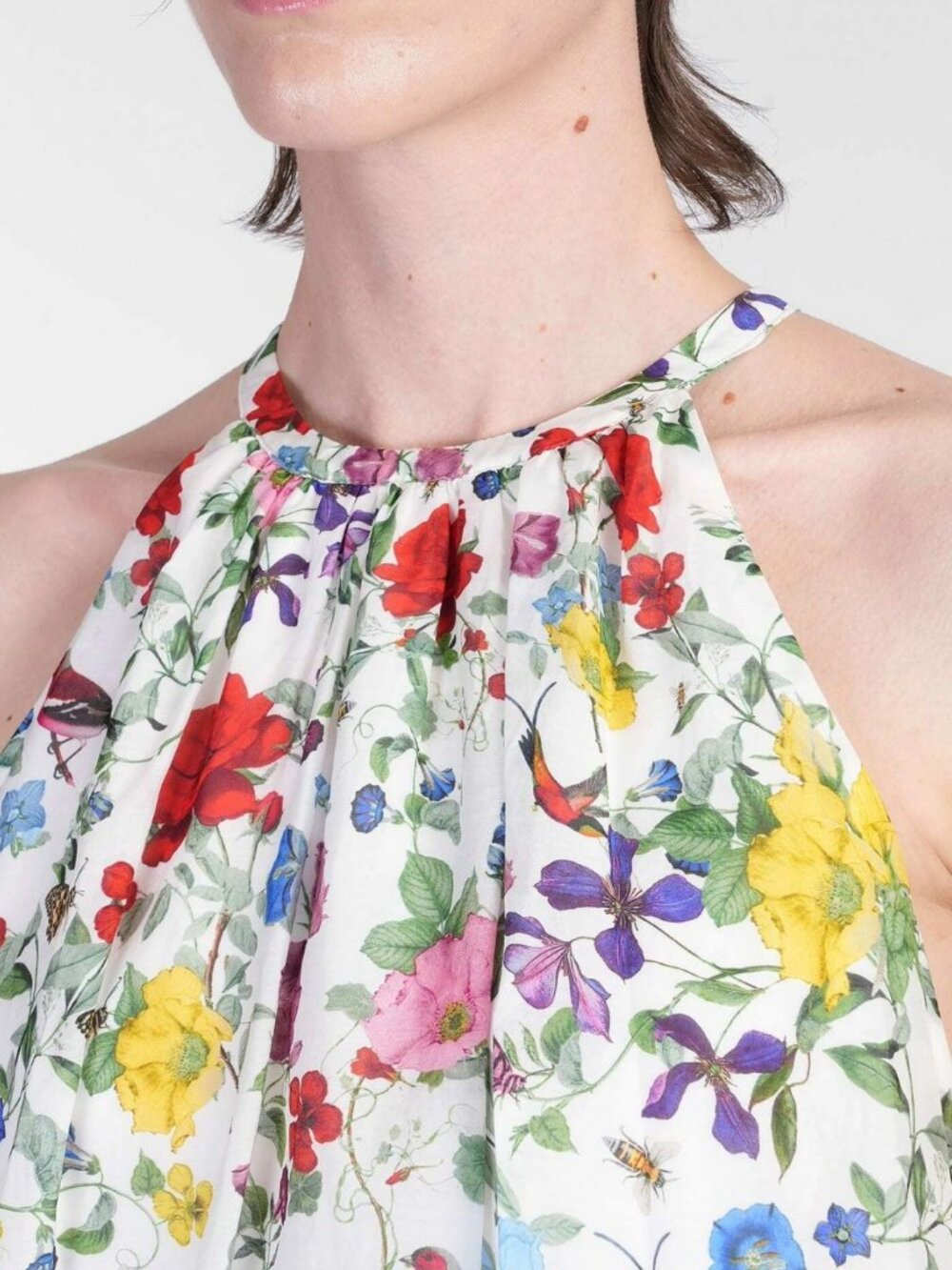 NWT Alice + Olivia Erna Halterneck Dollhouse Blouse